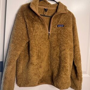 Patagonia Plush Sherpa Quarter-Zip Pullover – Mustard – Size Small